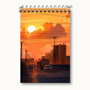 دفتر یادداشت غروب در خیابان