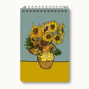 دفتر یادداشت گلدان آفتابگردان ونسان ونگوگ