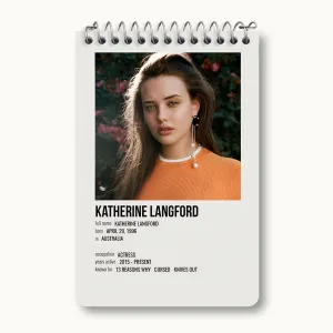 دفتر یادداشت کاترین لانگفورد (Katherine Langford)