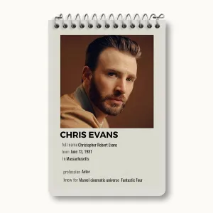 دفتر یادداشت کریس ایوانز (Chris Evans)