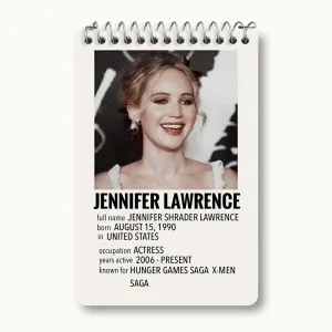 دفتر یادداشت جنیفر لارنس (Jennifer Lawrence)