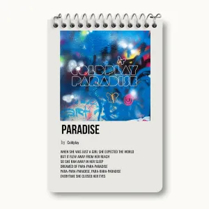دفتر یادداشت آهنگ Paradise کلد پلی