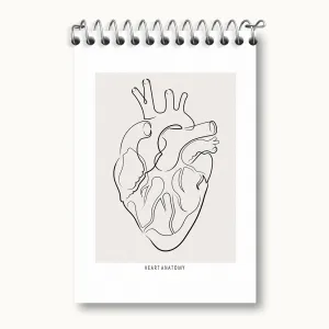 دفتر یادداشت آناتومی قلب (Heart Anatomy)