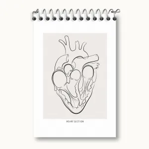 دفتر یادداشت آناتومی قلب (Heart Anatomy)