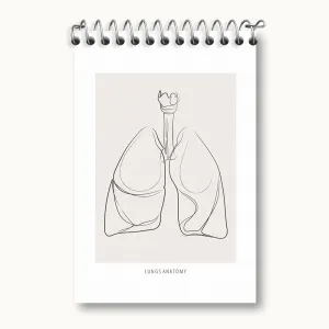 دفتر یادداشت آناتومی ریه ها (Lungs Anatomy)