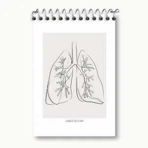 دفتر یادداشت آناتومی ریه ها (Lungs Anatomy)