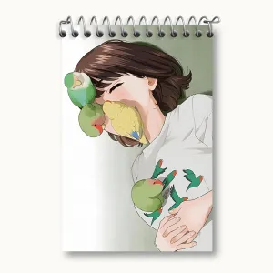 دفتر یادداشت دختر و طوطی