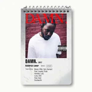 دفتر یادداشت آهنگ DAMN کندریک لمار