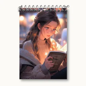 دفتر یادداشت دختر و کتاب