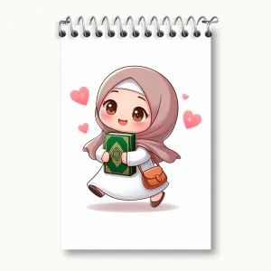 دفتر یادداشت دخترانه با حجاب