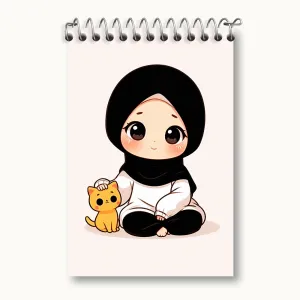 دفتر یادداشت دخترانه با حجاب
