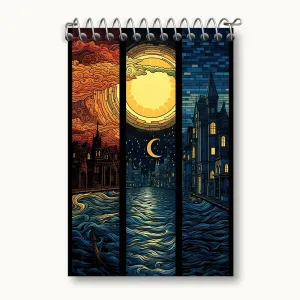 دفتر یادداشت منظره شب