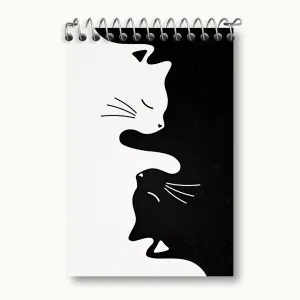 دفتر یادداشت یین و یانگ گربه ای