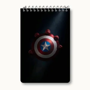 دفتر یادداشت کاپیتان آمریکا مارول (Marvel)
