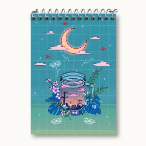 دفتر یادداشت ماه و لیوان شهری