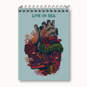 دفتر یادداشت Live In Sea