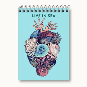 دفتر یادداشت Live In Sea