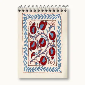 دفتر یادداشت گلدوزی انار