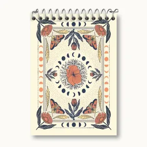 دفتر یادداشت نقش پروانه و گل