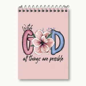دفتر یادداشت With God All Things Are Possible