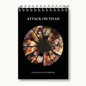 دفتر یادداشت انیمه اتک آن تایتان (Attack on Titan)
