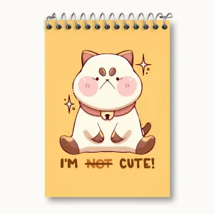 دفتر یادداشت I'm not cute! گربه