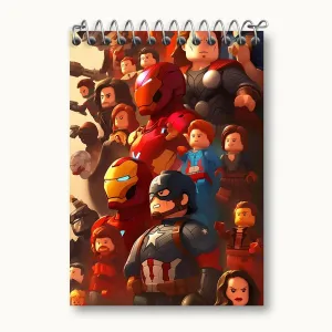 دفتر یادداشت لگو شخصیت های مارول (Marvel Lego)