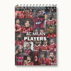 دفتر یادداشت بازیکن های آث میلان (AC Milan)