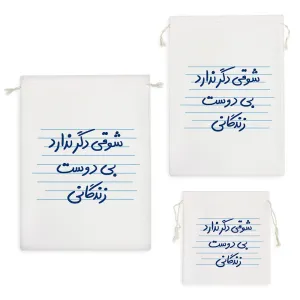 کیسه نظم دهنده شوقی دگر ندارد بی دوست زندگانی