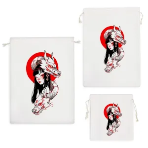 کیسه نظم دهنده دختر ژاپنی و اژدها