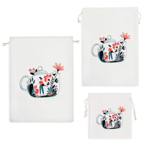 کیسه نظم دهنده قوری گل قرمزی