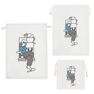 کیسه نظم دهنده مرد و گربه