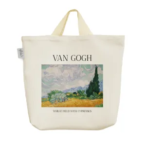 ساک خرید پارچه ای مزرعه گندم با سروها ونسان ونگوگ
