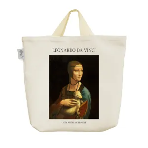 ساک خرید پارچه ای بانویی با قاقم لئوناردو داوینچی