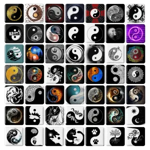 پیکسل مربعی یین و یانگ Yin And Yang
