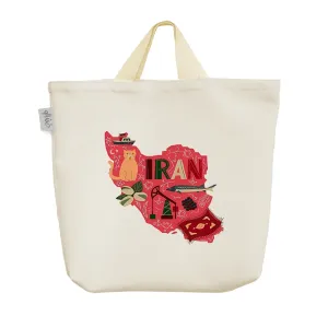 ساک خرید پارچه ای نقشه ایران (Iran)